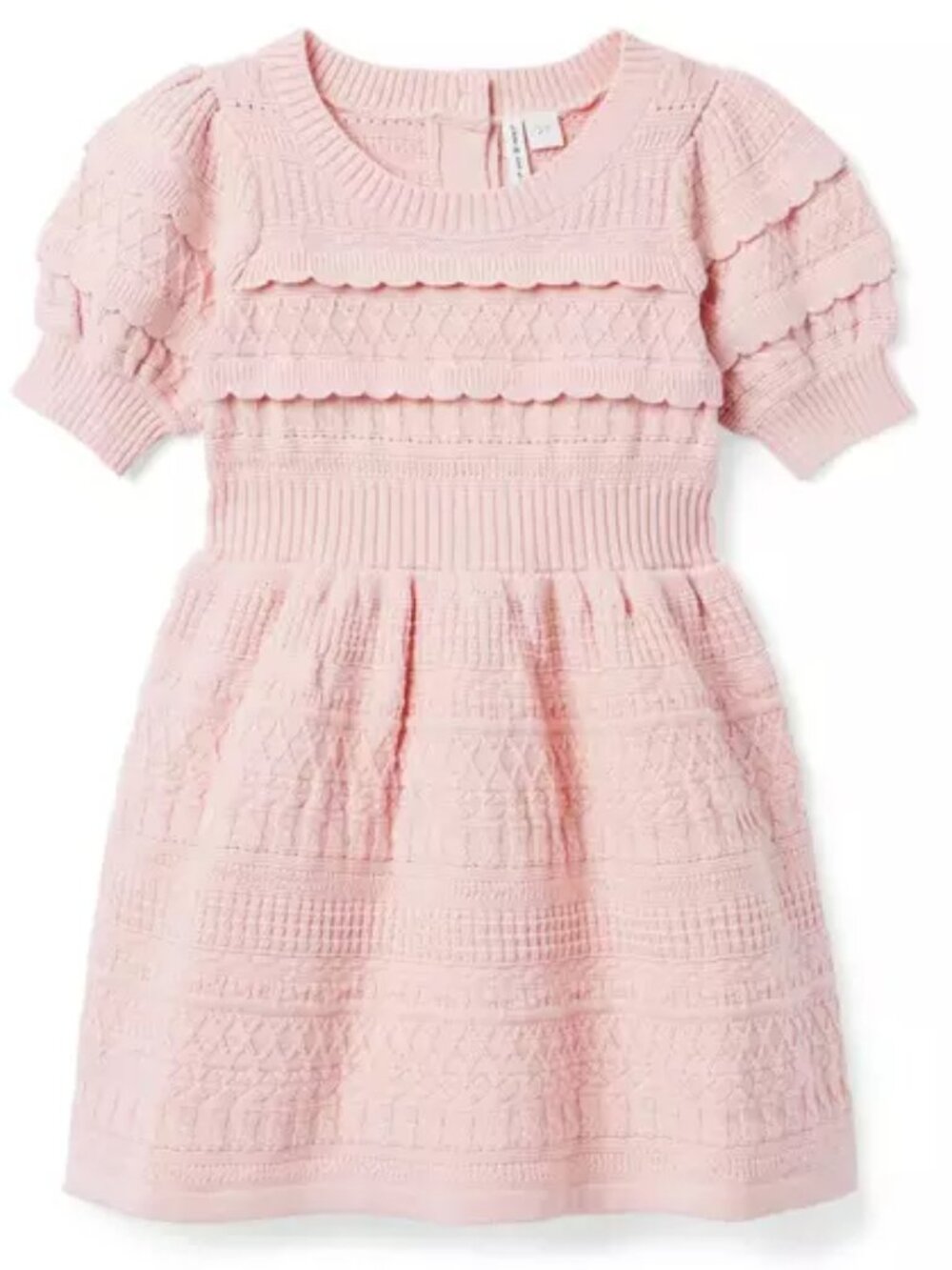 Janie & Jack Soft Pink Cable Knit Sweater Dress